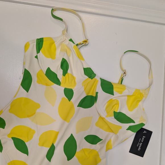 Kate Spade Lemons One Piece Bathing Suit Pool Beach Cruise Resort NWT - Size S - Picture 3 of 7